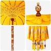 vidaXL Balinese parasol met basis Geel 95 x 95 x 260 cm
