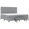 vidaXL Boxspringbed met matras Lichtgrijs 200 x 200 cm Stof