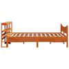 vidaXL Bedframe met hoofdbord massief grenenhout wasbruin 150x200 cm