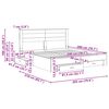 vidaXL Bedframe met hoofdeinde met lade Wit 200 x 200 cm Bewerkt hout