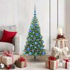 vidaXL Kerstboom met 150 LED met standaard Groen 120 cm PVC