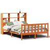 vidaXL Bed met boekenkast zonder matras grenenhout wasbruin 160x200 cm