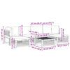 vidaXL 7-delige Tuinbankstel met kussens massief acaciahout