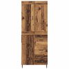 vidaXL Hoge kast met lade 2 pcs Oudhout Bewerkt hout