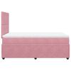 vidaXL Boxspring met matras fluweel roze 120x200 cm