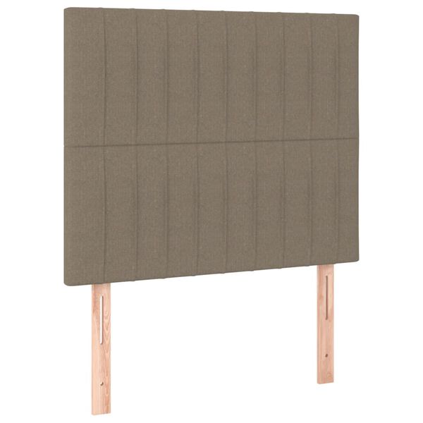 vidaXL Hoofdbord taupe 100x5x118/128 cm Stof