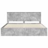 vidaXL Bedframe met hoofdeinde Beton 200 x 200 cm Massief grenenhout