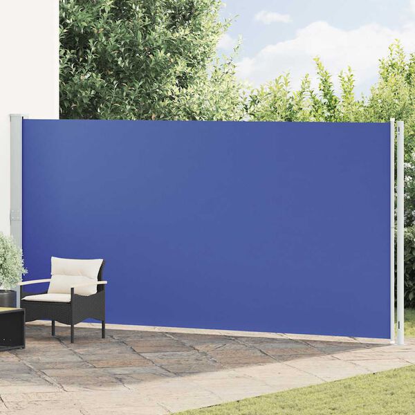 vidaXL Tuinscherm uittrekbaar 200x600 cm blauw