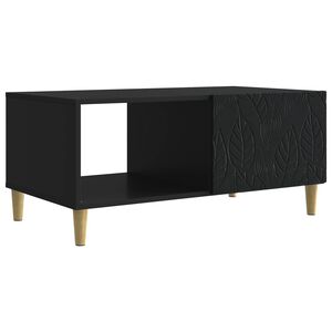vidaXL Salontafel Zwart 90 x 50 x 40 cm Bewerkt hout