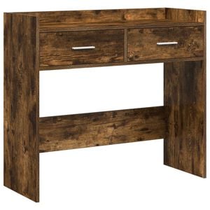 vidaXL Wandtafel Gerookt eiken 90 x 35 x 80 cm Bewerkt hout