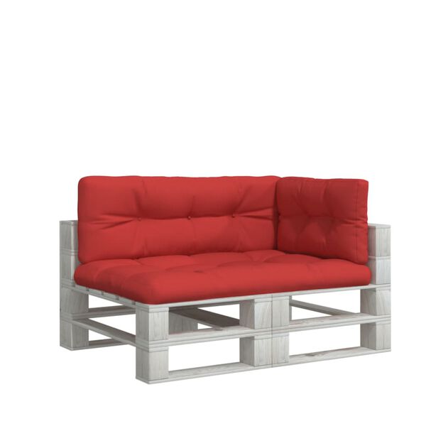 vidaXL Palletkussens 3 st stof rood