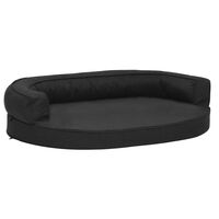 vidaXL Hondenbed ergonomisch linnen-look 75x53 cm zwart