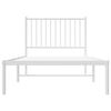 vidaXL Bedframe met hoofdbord metaal wit 90x200 cm