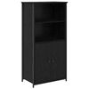 vidaXL Highboard Zwart Eiken 62 x 36 x 121,5 cm Bewerkt hout