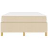 vidaXL Boxspring bed met matras Wit en Cr&egrave;me 120 x 190 cm Polyester