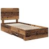 vidaXL Bedframe met hoofdeinde Oudhout 100 x 200 cm Bewerkt hout