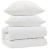 vidaXL Dekbed met Kussens met kussen 3 pcs Wit Microvezel