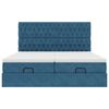 vidaXL Ottoman bed met matrassen 200x200cm fluweel donkerblauw