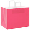 vidaXL Papieren zakken 50 st met hengsels 32x22x24 cm roze