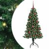 vidaXL Hoek Kunstkerstboom met 150 LED Groen 150 cm PVC en Metaal