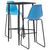 vidaXL 3-delige Barset kunststof blauw