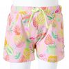 Kindershort met trekkoord 128 zachtroze