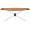vidaXL Eettafel 200x100x74 cm ovaal massief eikenhout lichtbruin