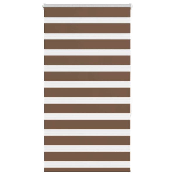 vidaXL Zebra rolgordijn 75x150 cm stofbreedte 70,9 cm polyester bruin