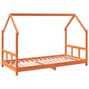 vidaXL Kinderbedframe massief grenenhout wasbruin 90x190 cm