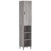 vidaXL Hoge kast 34,5x34x180 cm bewerkt hout grijs sonoma eikenkleurig