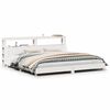vidaXL Bedframe zonder matras massief grenenhout wit 200x200 cm