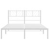 vidaXL Bedframe met hoofdbord metaal wit 120x200 cm
