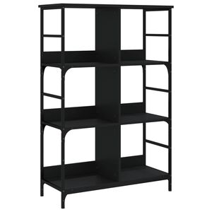 vidaXL Boekenrek 78,5x33x117,5 cm bewerkt hout zwart