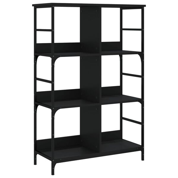 vidaXL Boekenrek 78,5x33x117,5 cm bewerkt hout zwart