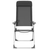 vidaXL Campingstoelen inklapbaar aluminium zwart 2 st