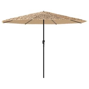 vidaXL Parasol met stalen paal 388x388x248 cm bruin