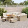 vidaXL Tuin Sofa Set met kussen met opslag 12 pcs Beige en Cr&egrave;me