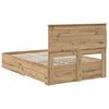 vidaXL Bedframe met lade met hoofdeinde met opslag Bewerkt hout