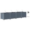 vidaXL Tuin Bloempot 4 st Lichtgrijs 160 x 40 x 37,5 cm PP