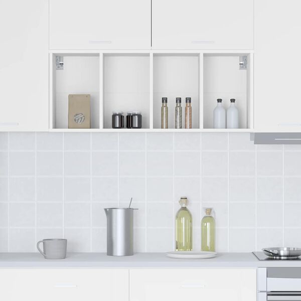 vidaXL Hangkast met opslag Wit 40 x 29,5 x 100 cm Bewerkt hout