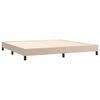vidaXL Boxspring met matras kunstleer cappuccinokleurig 200x200 cm
