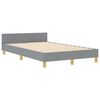 vidaXL Bedframe met hoofdeinde Lichtgrijs 120 x 190 cm Stof