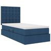 vidaXL Opbergbed met LED met matras Blauw 100 x 200 cm Polyester
