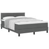 vidaXL Boxspringbed met hoofdeinde Donkergrijs 160 x 200 cm Stof