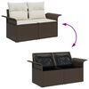 vidaXL Tuin Sofa Set met kussen met opslag 9 pcs Grijs Poly riet