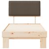 vidaXL Bedframe met Gevoerd Hoofdgedeelte Taupe 100 x 200 cm