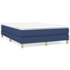vidaXL Boxspring bed stof blauw 140x190 cm