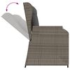 vidaXL 5-delige Loungeset met kussens poly rattan grijs