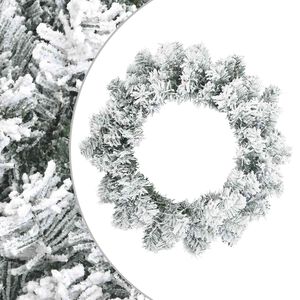 vidaXL Kerstkrans Wit &Oslash; 30 cm PVC
