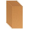 vidaXL Korkplaat 6 pcs 100 x 50 x 1 cm Kurk Bruin